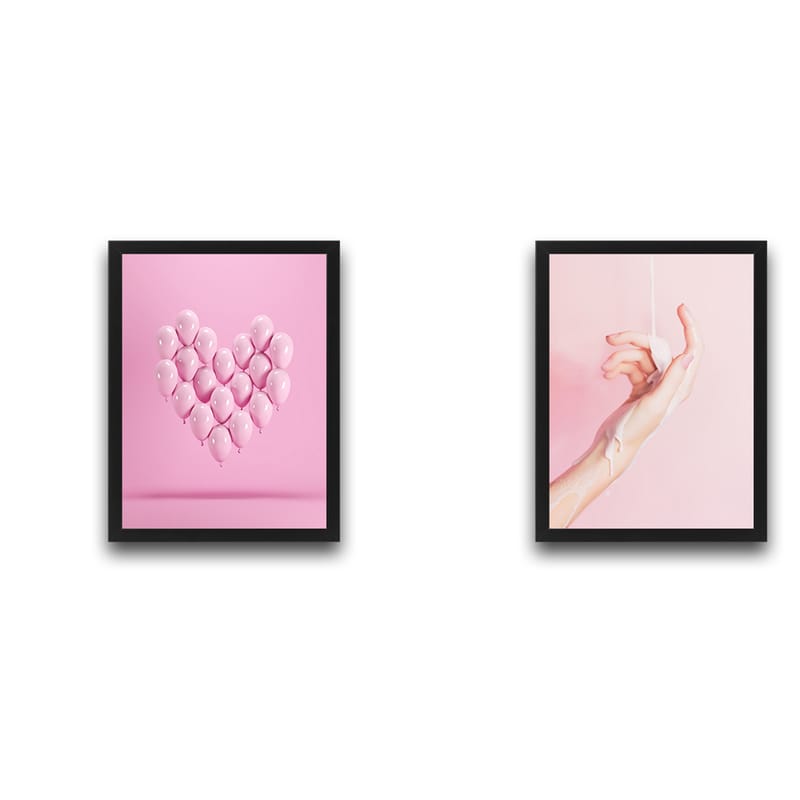 Dekorativ InnRammemet maling 2-Deler 30x40 cm - Flerfarget - Interiør - Maleri & posters - Lerretsbilder