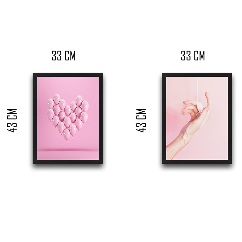 Dekorativ InnRammemet maling 2-Deler 30x40 cm - Flerfarget - Interiør - Maleri & posters - Lerretsbilder