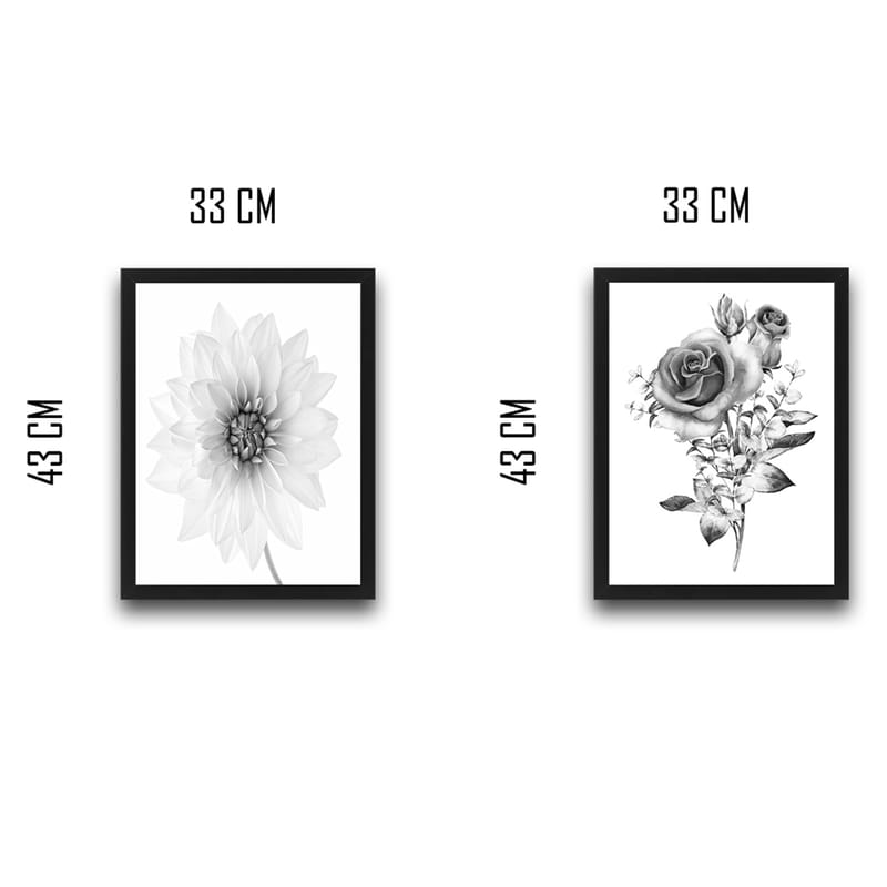 Dekorativ InnRammemet maling 2-Deler 30x40 cm - Flerfarget - Interiør - Maleri & posters - Lerretsbilder