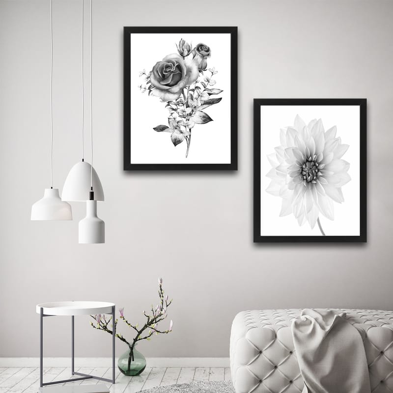 Dekorativ InnRammemet maling 2-Deler 30x40 cm - Flerfarget - Interiør - Maleri & posters - Lerretsbilder