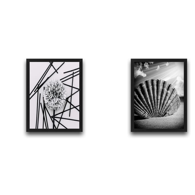 Dekorativ InnRammemet maling 2-Deler 30x40 cm - Flerfarget - Interiør - Maleri & posters - Lerretsbilder