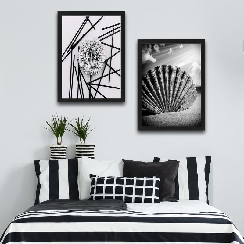 Dekorativ InnRammemet maling 2-Deler 30x40 cm - Flerfarget - Interiør - Maleri & posters - Lerretsbilder