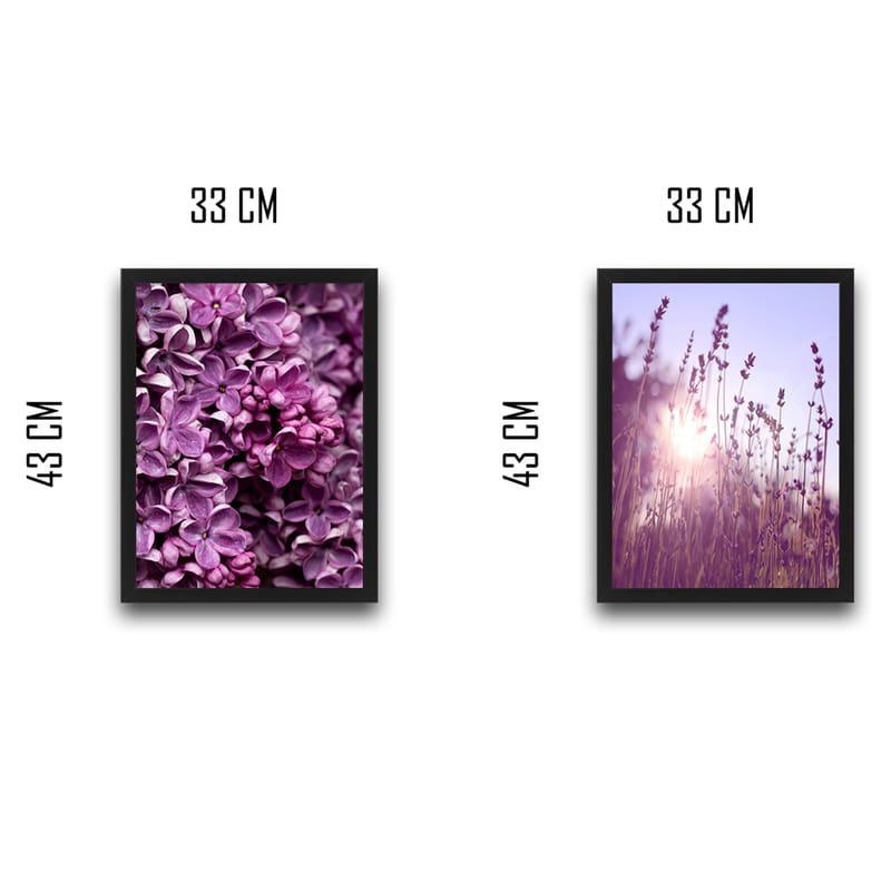 Dekorativ InnRammemet maling 2-Deler 30x40 cm - Flerfarget - Interiør - Maleri & posters - Lerretsbilder