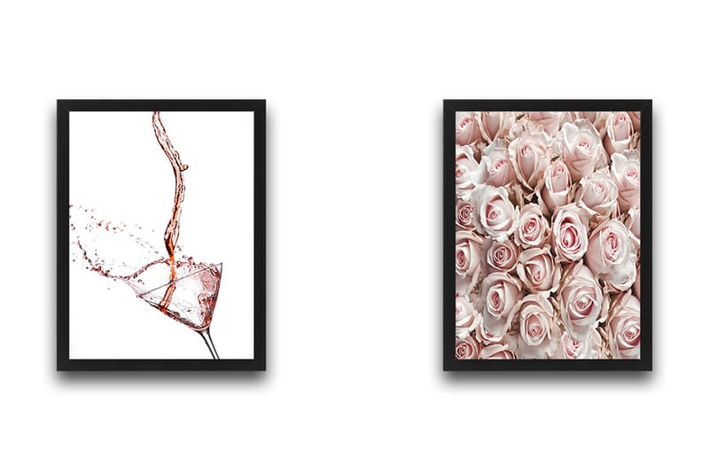Dekorativ InnRammemet maling 2-Deler 30x40 cm - Flerfarget - Interiør - Maleri & posters - Lerretsbilder