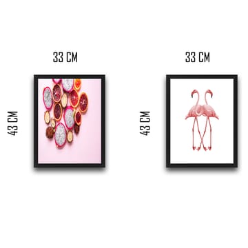 Dekorativ InnRammemet maling 2-Deler 30x40 cm - Flerfarget - Interiør - Maleri & posters - Lerretsbilder
