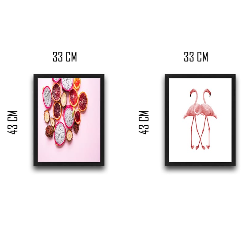 Dekorativ InnRammemet maling 2-Deler 30x40 cm - Flerfarget - Interiør - Maleri & posters - Lerretsbilder