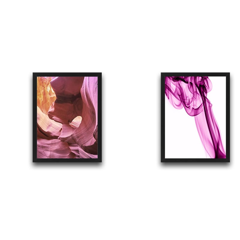 Dekorativ InnRammemet maling 2-Deler 30x40 cm - Flerfarget - Interiør - Maleri & posters - Lerretsbilder