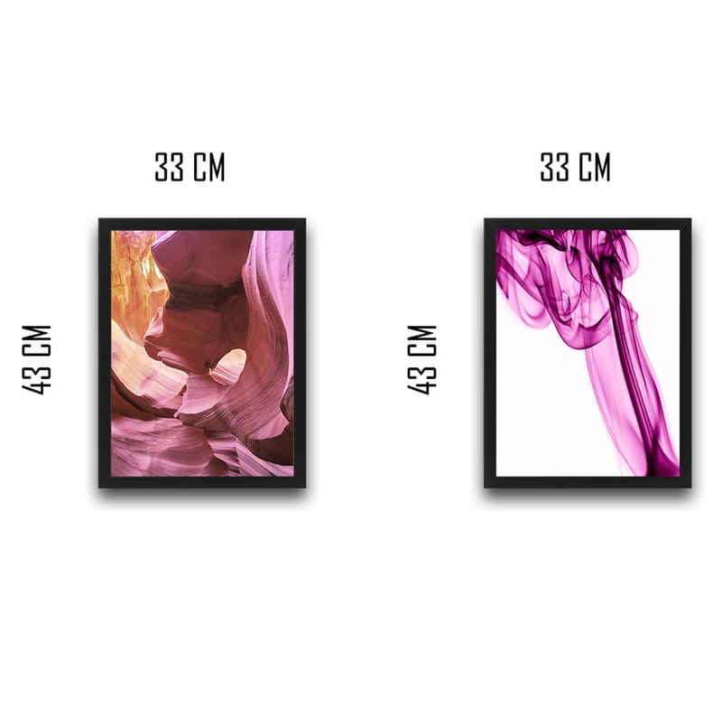Dekorativ InnRammemet maling 2-Deler 30x40 cm - Flerfarget - Interiør - Maleri & posters - Lerretsbilder