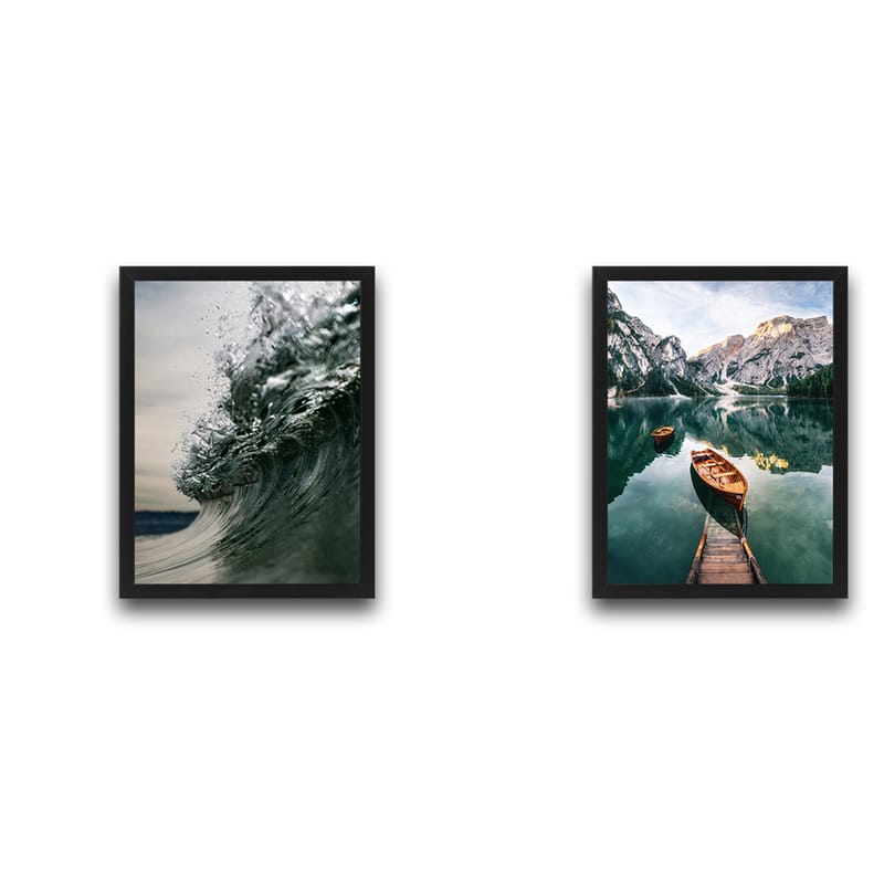 Dekorativ InnRammemet maling 2-Deler 30x40 cm - Flerfarget - Interiør - Maleri & posters - Lerretsbilder