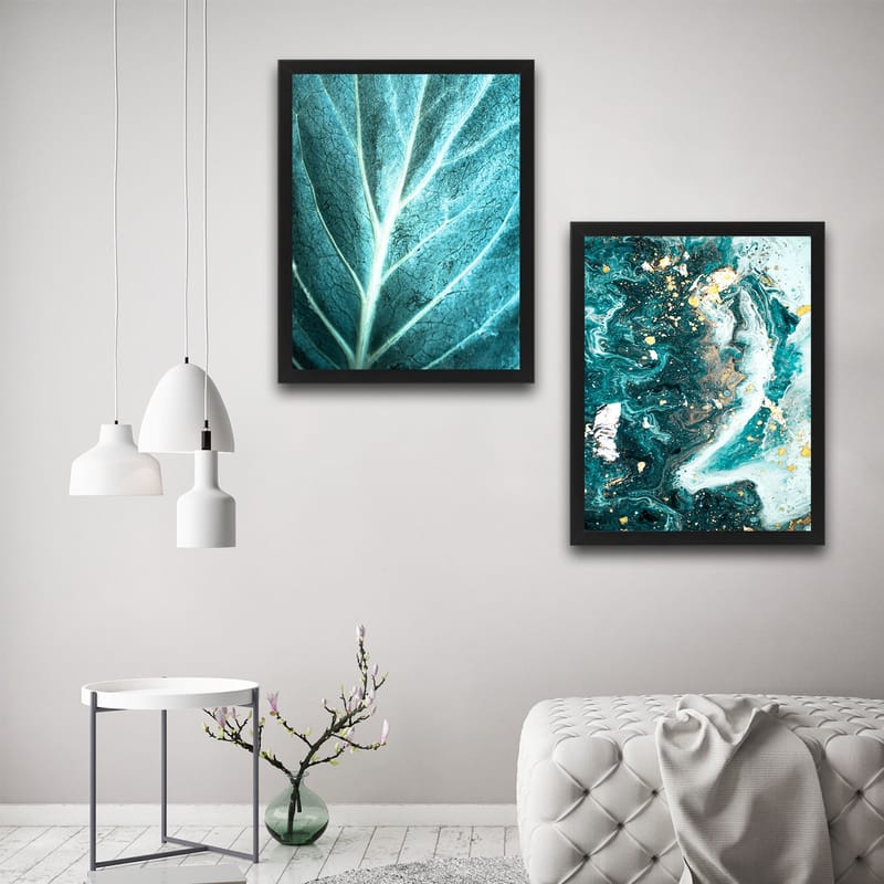 Dekorativ InnRammemet maling 2-Deler 30x40 cm - Flerfarget - Interiør - Maleri & posters - Lerretsbilder