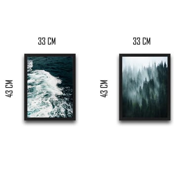 Dekorativ InnRammemet maling 2-Deler 30x40 cm - Flerfarget - Interiør - Maleri & posters - Lerretsbilder