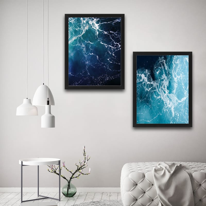 Dekorativ InnRammemet maling 2-Deler 30x40 cm - Flerfarget - Interiør - Maleri & posters - Lerretsbilder