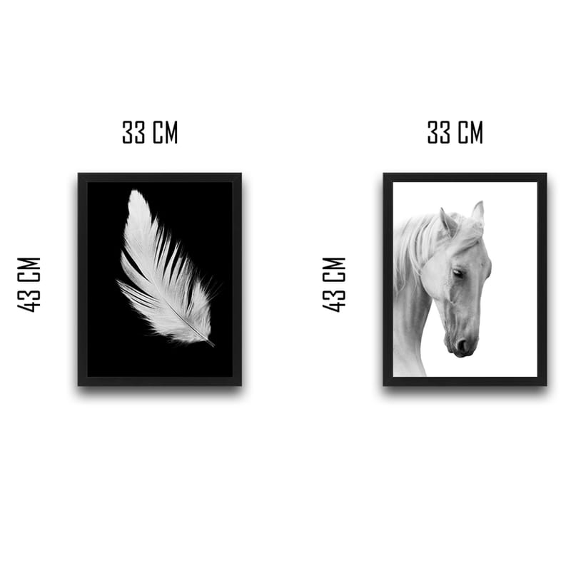 Dekorativ InnRammemet maling 2-Deler 30x40 cm - Flerfarget - Interiør - Maleri & posters - Lerretsbilder