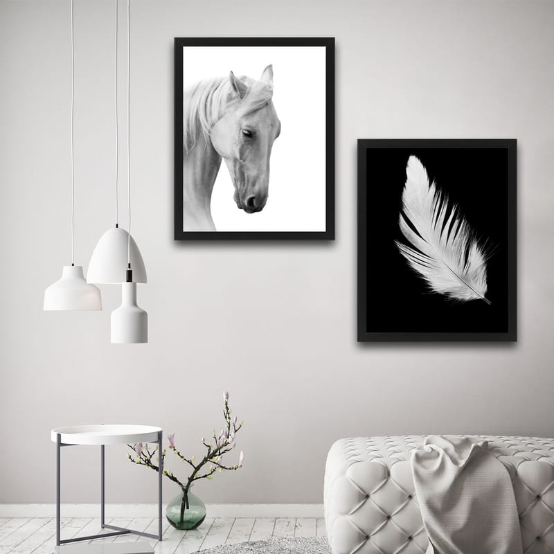 Dekorativ InnRammemet maling 2-Deler 30x40 cm - Flerfarget - Interiør - Maleri & posters - Lerretsbilder