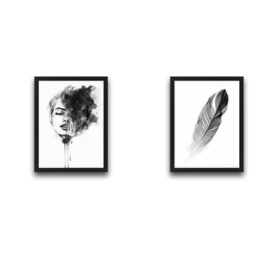 Dekorativ InnRammemet maling 2-Deler 30x40 cm - Flerfarget - Interiør - Maleri & posters - Lerretsbilder