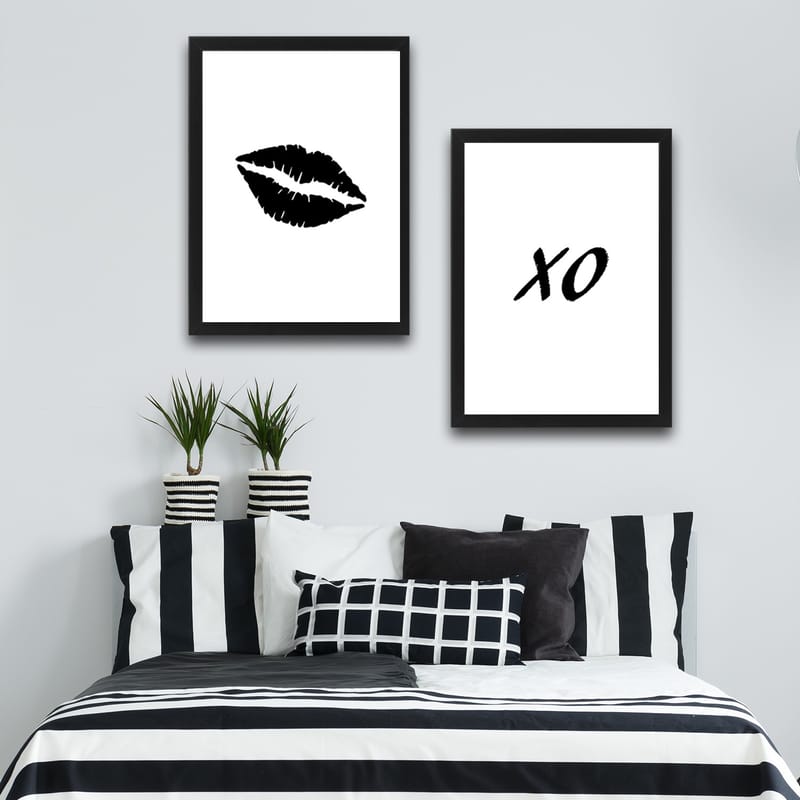 Dekorativ InnRammemet maling 2-Deler 30x40 cm - Flerfarget - Interiør - Maleri & posters - Lerretsbilder