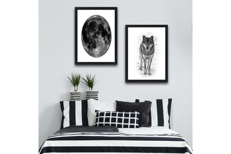 Dekorativ InnRammemet maling 2-Deler 30x40 cm - Flerfarget - Interiør - Maleri & posters - Lerretsbilder