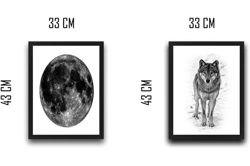 Dekorativ InnRammemet maling 2-Deler 30x40 cm - Flerfarget - Interiør - Maleri & posters - Lerretsbilder