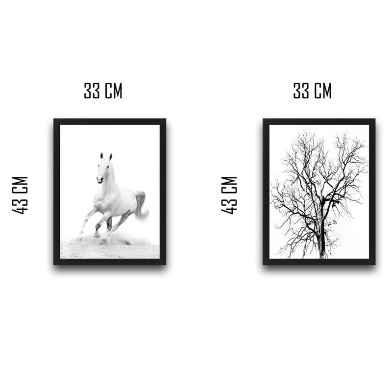 Dekorativ InnRammemet maling 2-Deler 30x40 cm - Flerfarget - Interiør - Maleri & posters - Lerretsbilder