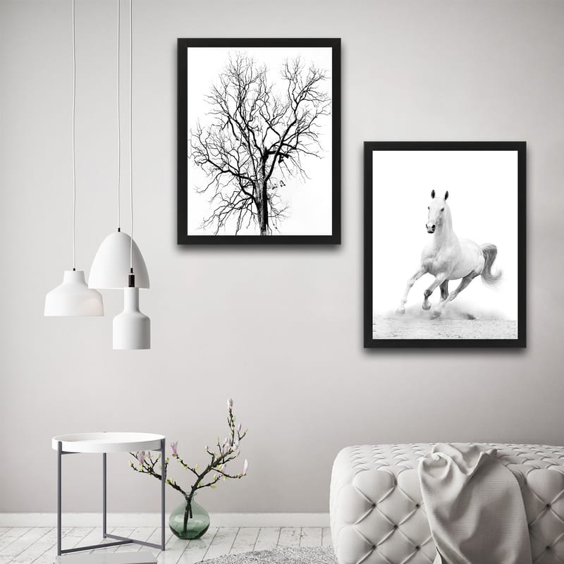 Dekorativ InnRammemet maling 2-Deler 30x40 cm - Flerfarget - Interiør - Maleri & posters - Lerretsbilder