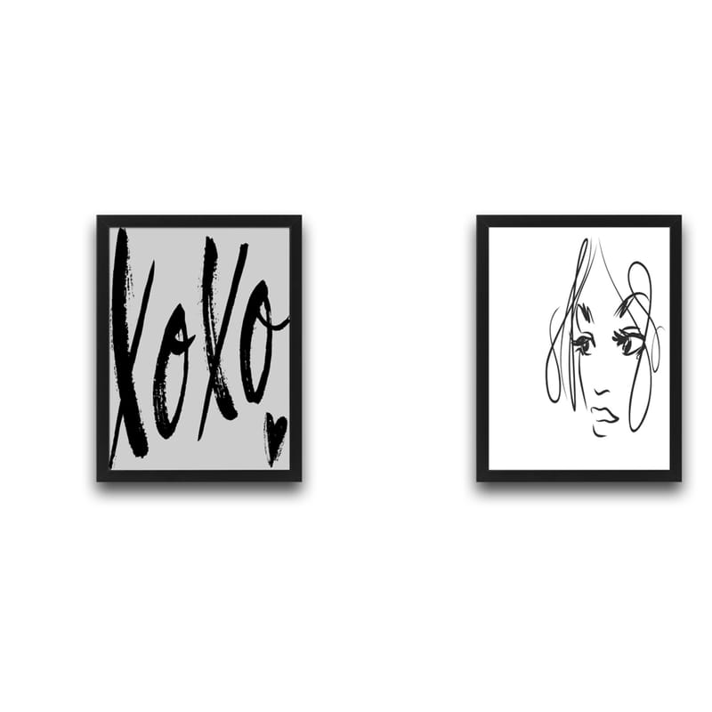 Dekorativ InnRammemet maling 2-Deler 30x40 cm - Flerfarget - Interiør - Maleri & posters - Lerretsbilder