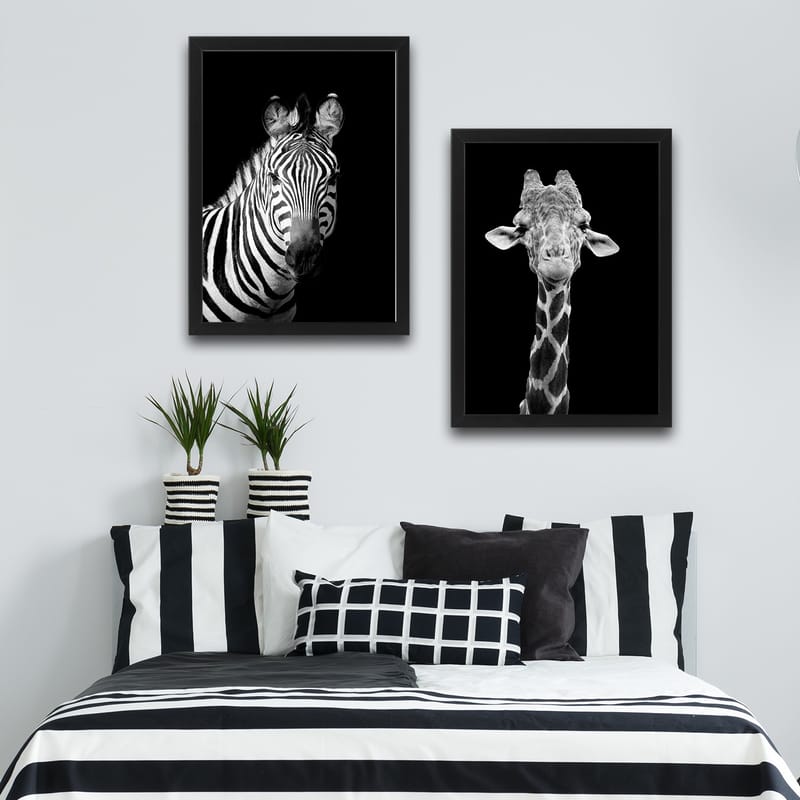 Dekorativ InnRammemet maling 2-Deler 30x40 cm - Flerfarget - Interiør - Maleri & posters - Lerretsbilder