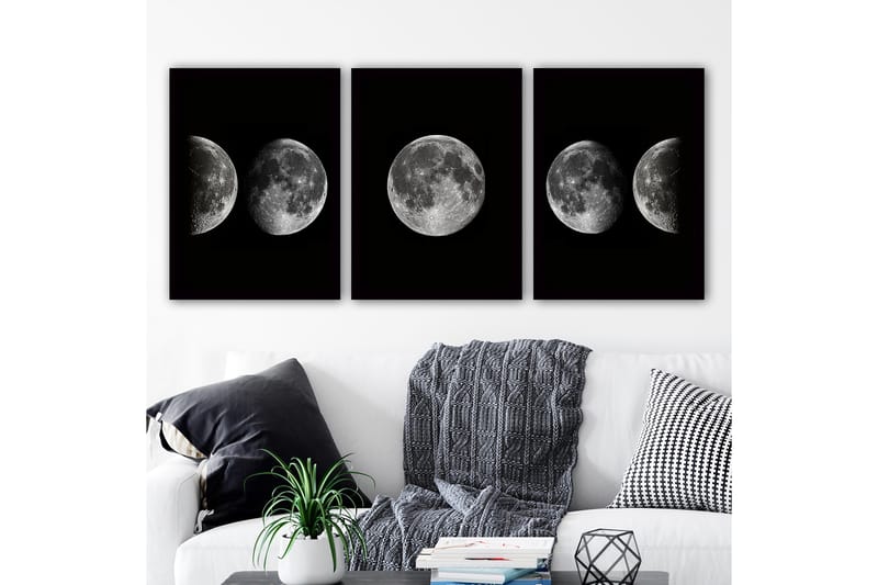 Dekorativ InnRammemet maling 3-Deler 35x45 cm - Flerfarget - Interiør - Maleri & posters - Lerretsbilder