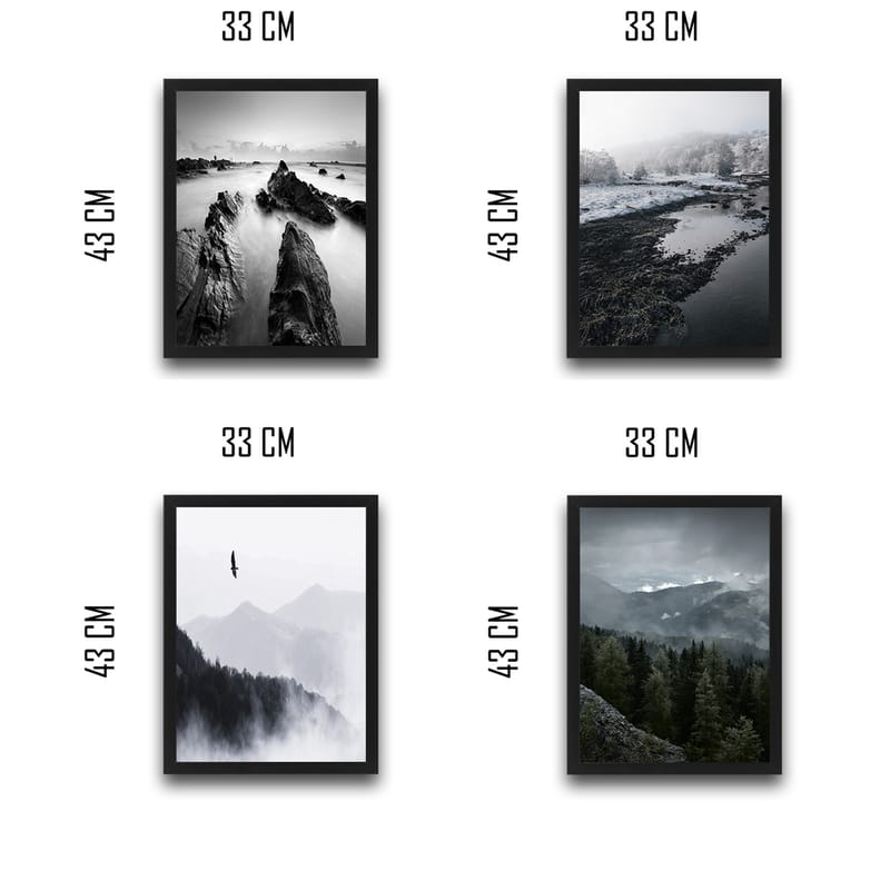 Dekorativ InnRammemet maling 30x40 cm - Flerfarget - Interiør - Maleri & posters - Lerretsbilder