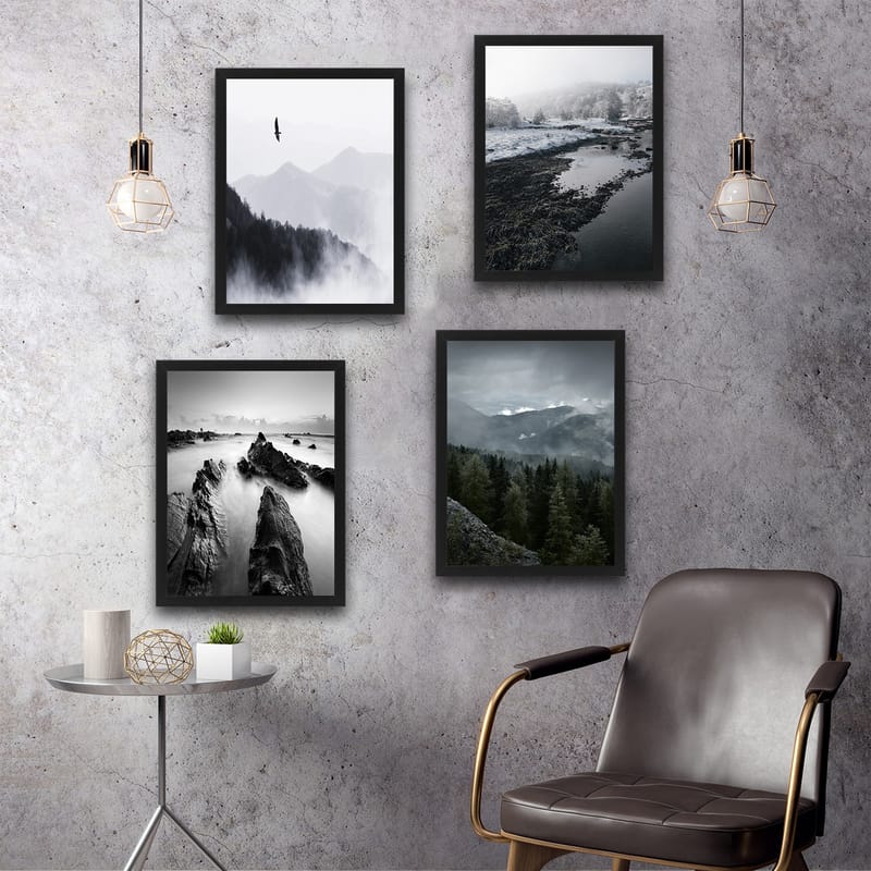 Dekorativ InnRammemet maling 30x40 cm - Flerfarget - Interiør - Maleri & posters - Lerretsbilder