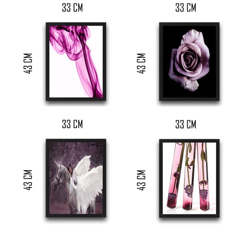 Dekorativ InnRammemet maling 30x40 cm - Flerfarget - Interiør - Maleri & posters - Lerretsbilder