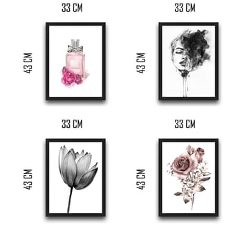 Dekorativ InnRammemet maling 30x40 cm - Flerfarget - Interiør - Maleri & posters - Lerretsbilder
