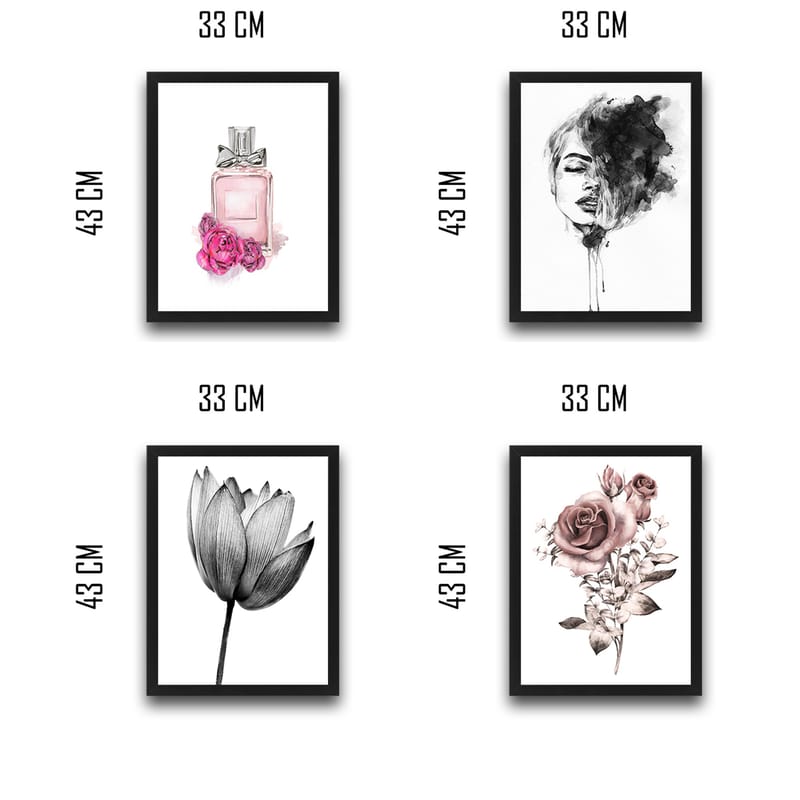 Dekorativ InnRammemet maling 30x40 cm - Flerfarget - Interiør - Maleri & posters - Lerretsbilder