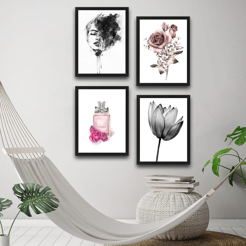 Dekorativ InnRammemet maling 30x40 cm - Flerfarget - Interiør - Maleri & posters - Lerretsbilder