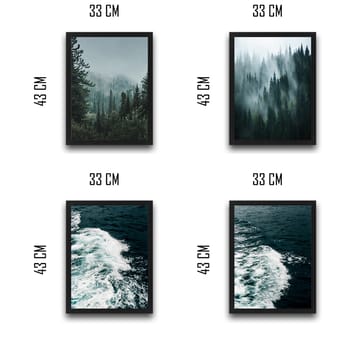 Dekorativ InnRammemet maling 30x40 cm - Flerfarget - Interiør - Maleri & posters - Lerretsbilder