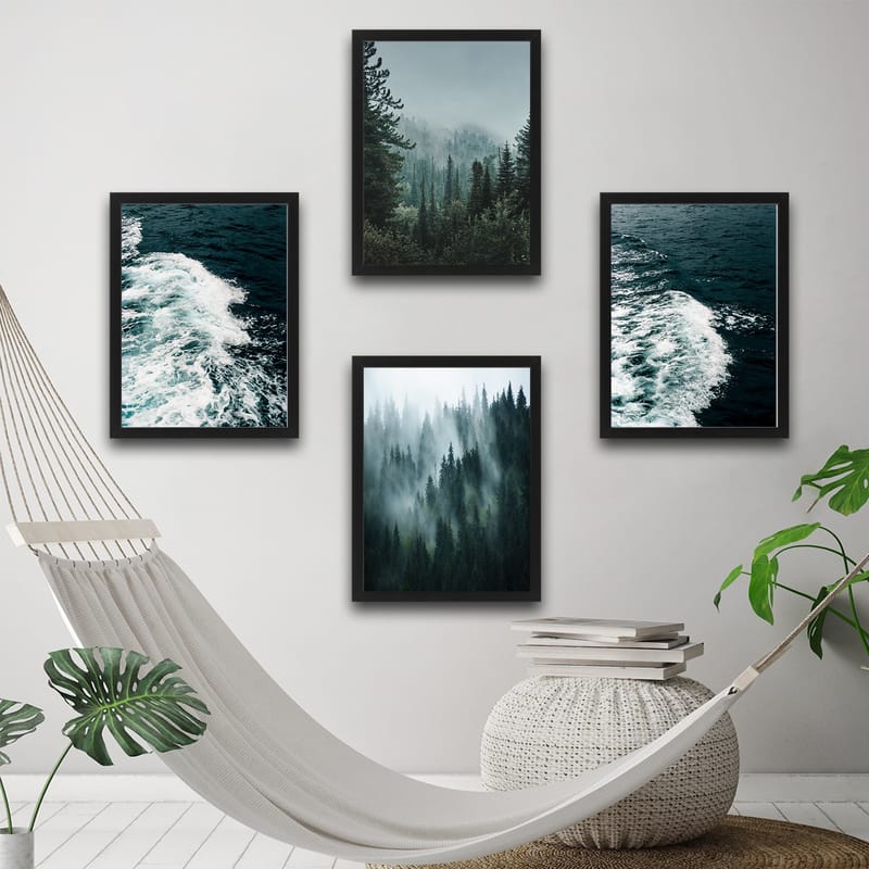 Dekorativ InnRammemet maling 30x40 cm - Flerfarget - Interiør - Maleri & posters - Lerretsbilder