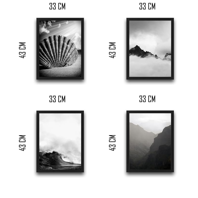Dekorativ InnRammemet maling 30x40 cm - Flerfarget - Interiør - Maleri & posters - Lerretsbilder