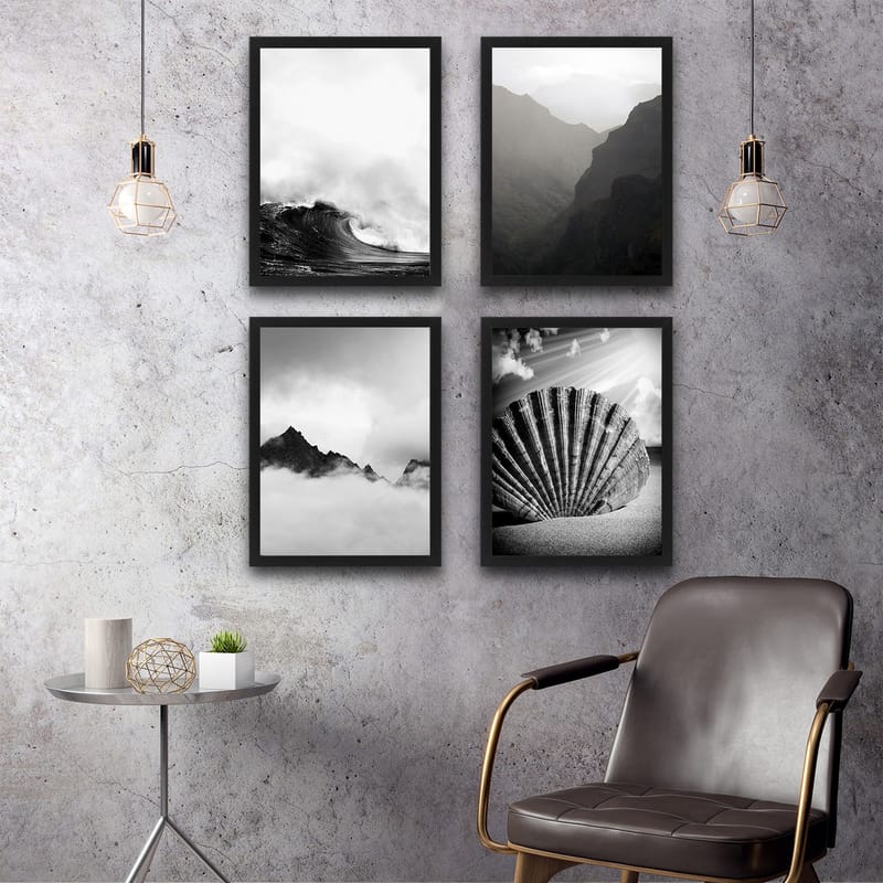 Dekorativ InnRammemet maling 30x40 cm - Flerfarget - Interiør - Maleri & posters - Lerretsbilder