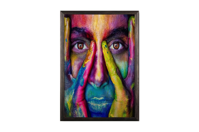 Dekorativ InnRammemet maling 35x50 cm - Flerfarget - Interiør - Maleri & posters - Lerretsbilder