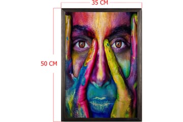 Dekorativ InnRammemet maling 35x50 cm - Flerfarget - Interiør - Maleri & posters - Lerretsbilder
