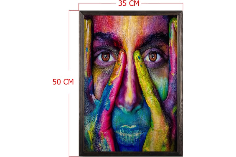 Dekorativ InnRammemet maling 35x50 cm - Flerfarget - Interiør - Maleri & posters - Lerretsbilder