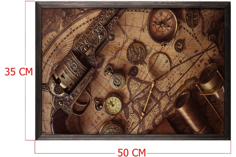 Dekorativ InnRammemet maling 35x50 cm - Flerfarget - Interiør - Maleri & posters - Lerretsbilder