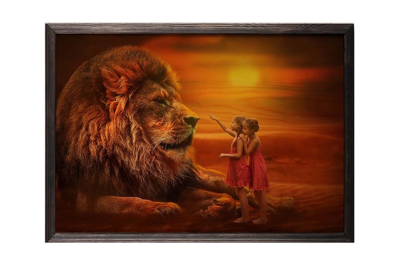 Dekorativ InnRammemet maling 35x50 cm - Flerfarget - Interiør - Maleri & posters - Lerretsbilder