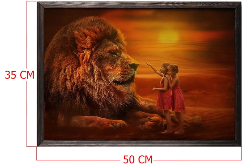 Dekorativ InnRammemet maling 35x50 cm - Flerfarget - Interiør - Maleri & posters - Lerretsbilder