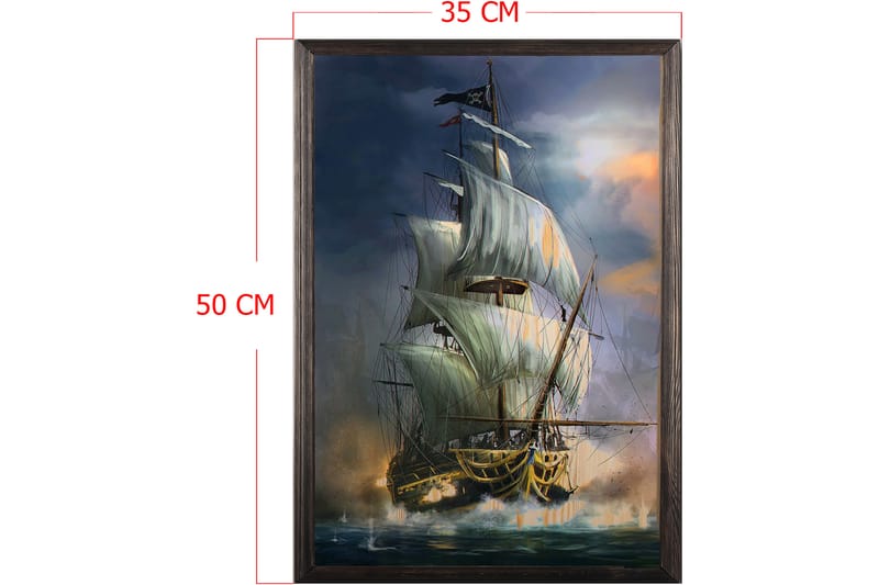 Dekorativ InnRammemet maling 35x50 cm - Flerfarget - Interiør - Maleri & posters - Lerretsbilder