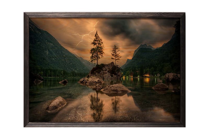 Dekorativ InnRammemet maling 35x50 cm - Flerfarget - Interiør - Maleri & posters - Lerretsbilder