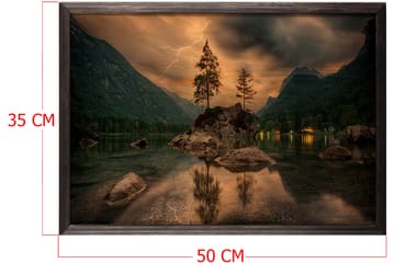 Dekorativ InnRammemet maling 35x50 cm - Flerfarget - Interiør - Maleri & posters - Lerretsbilder