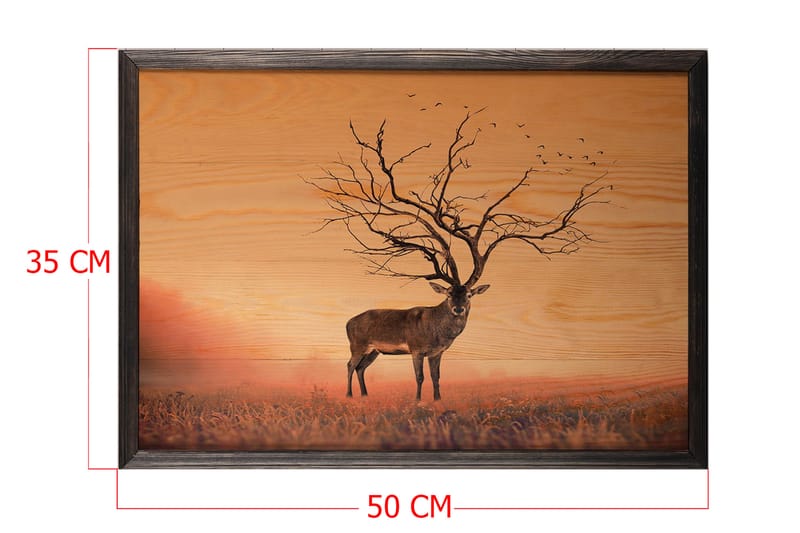 Dekorativ InnRammemet maling 35x50 cm - Flerfarget - Interiør - Maleri & posters - Lerretsbilder