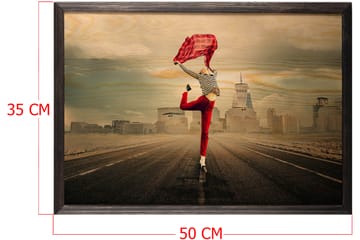 Dekorativ InnRammemet maling 35x50 cm - Flerfarget - Interiør - Maleri & posters - Lerretsbilder