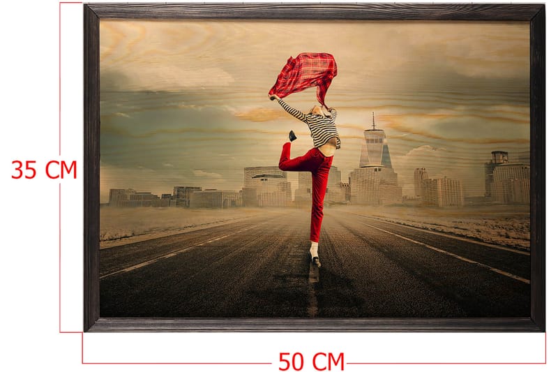 Dekorativ InnRammemet maling 35x50 cm - Flerfarget - Interiør - Maleri & posters - Lerretsbilder