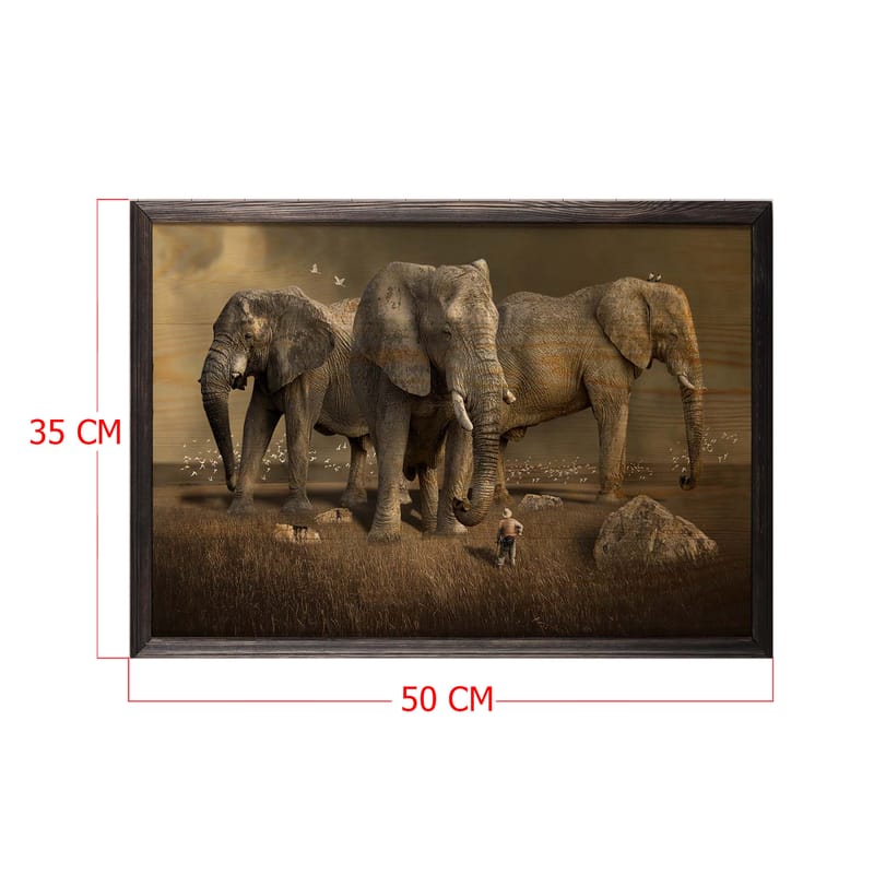 Dekorativ InnRammemet maling 35x50 cm - Flerfarget - Interiør - Maleri & posters - Lerretsbilder